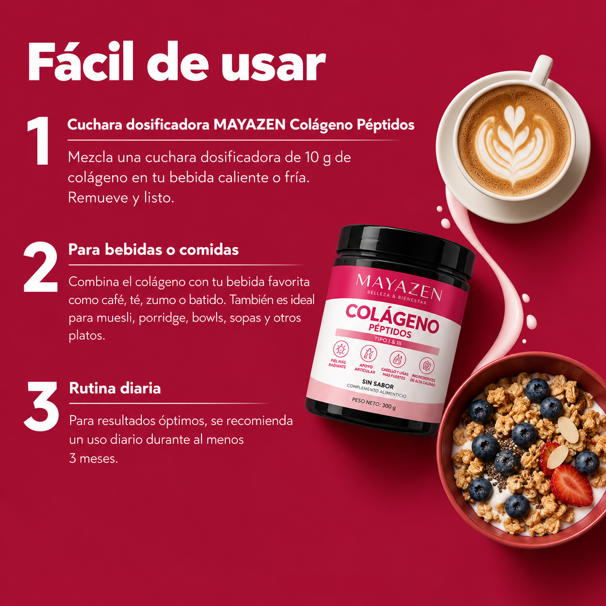 MAYAZEN - Colágeno Péptidos Tipo I & III