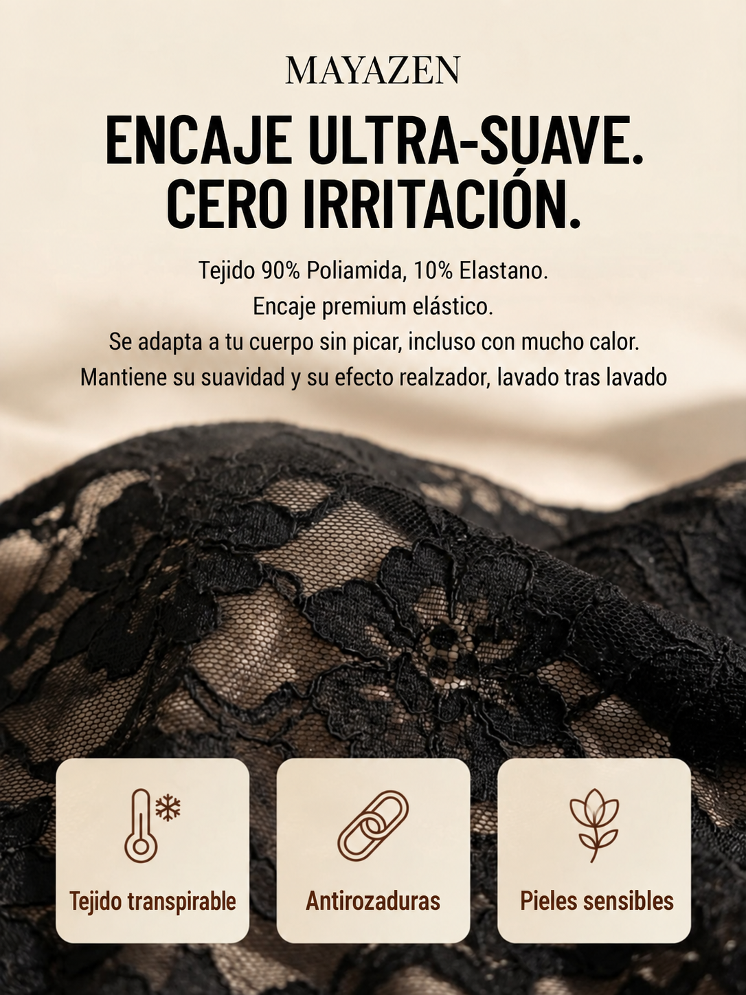 Sujetador LaceLift™ | Sujeción natural, encaje ultra-suave, comodidad absoluta